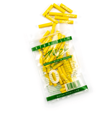 Purize activated charcoal filter yellow pack of 50 available on Herbbox India