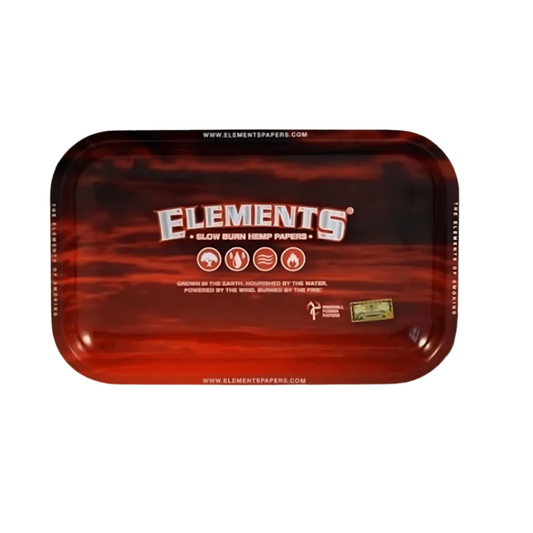 Elements Red Metal Rolling Tray - Small