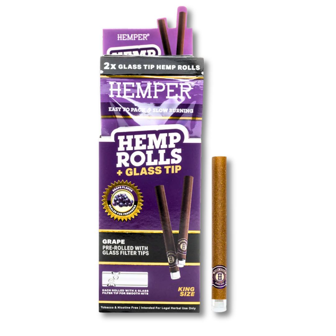 Hemper Glass tip hemp Rolls king size