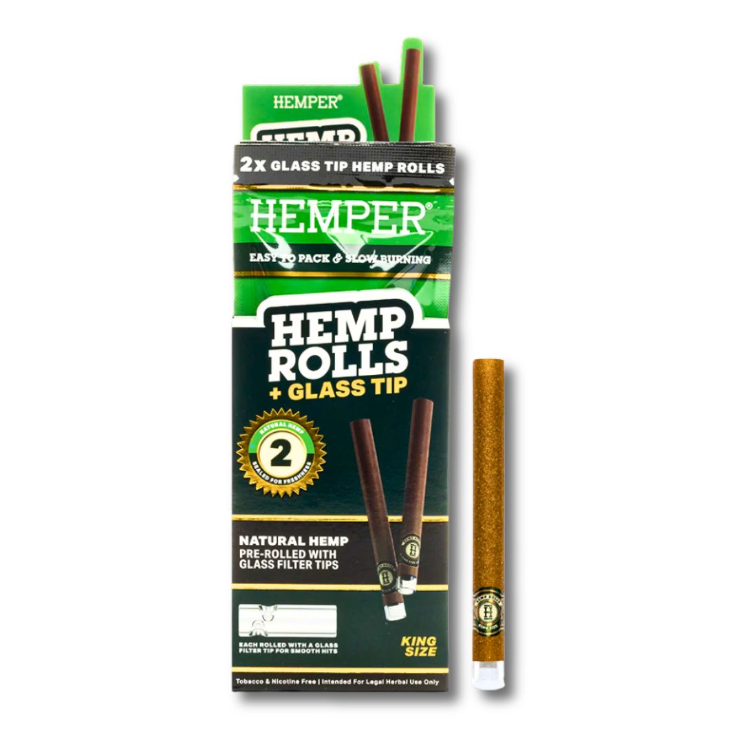Hemper Glass tip hemp Rolls Natural