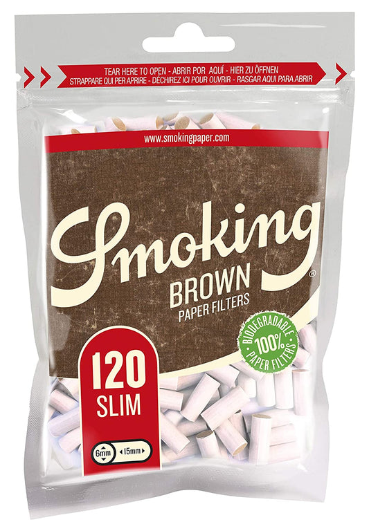 Smoking Classic Brown Rolling Filters available on Herbbox India