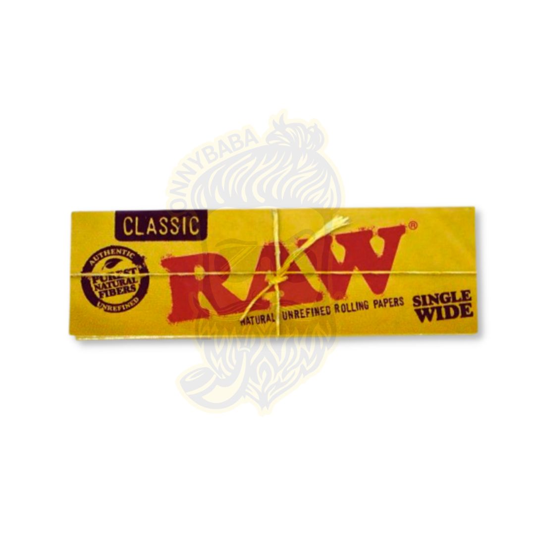 RAW CLASSIC BLACK ROLLING PAPER SINGLE WIDE 100-LEAVES Per PACK - Foto 8